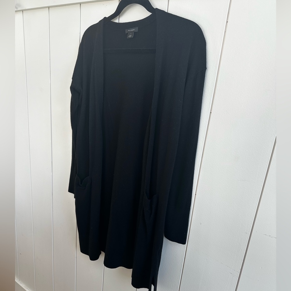 Halogen open front pocket cardigan